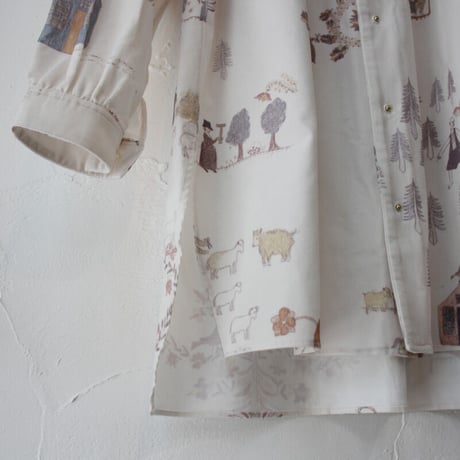 ASEEDONCLOUD アシードンクラウド　Shepherd diary cloth Kigansai shirt #off white 【送料無料】