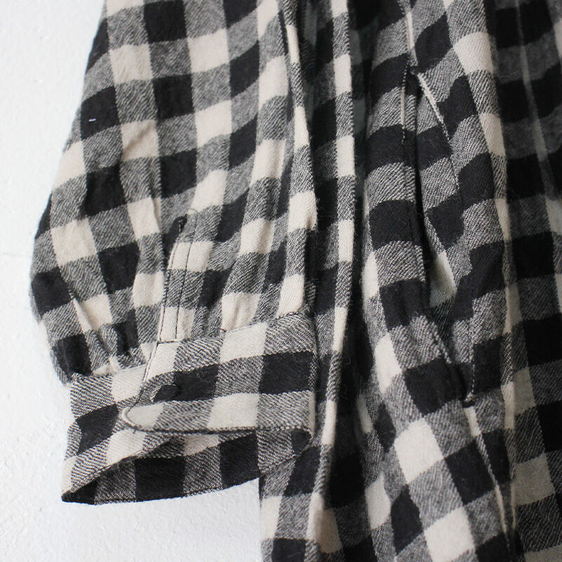 maison de soil メゾンドソイル ウールギンガムピンタックバンド