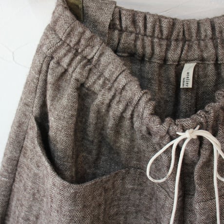 atelier naruse アトリエナルセ shetland wool linen sarrouel pants　シェットランドウールリネンサルエルパンツ