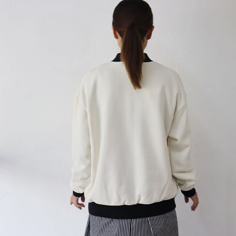 amne アンヌ　FRENCH TERRY oval v_mock フレンチテリーVモックプルオーバー　【送料無料】