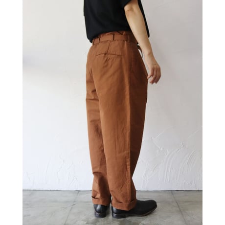 amne アンヌ　LINEN KERSEY belted bonito #Sand , Terracotta 【送料無料】