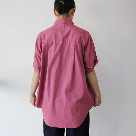 **再入荷** CAERULA カエルラ　cotton broad trase shirts #ネイビーストライプ、サックス、ピンク、ホワイト