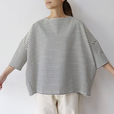 **またまた再入荷**　Linenya リネンヤ　デラヴェボーダー７分袖Tシャツ　【送料無料】