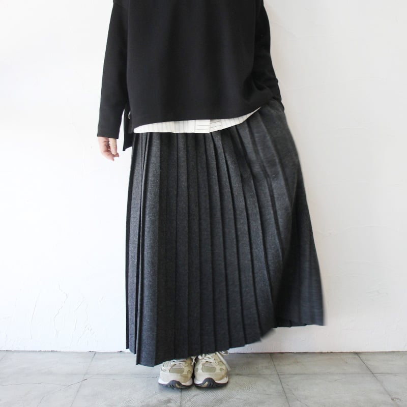 またまた再入荷** LinenYa リネンヤ ウールプリーツスカート