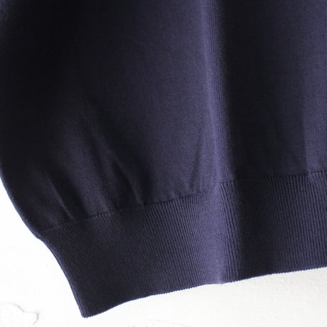 **またまた再々入荷** Linenya リネンヤ as it is.　コットンフレアースリーブニット　#ネイビー、ブラック、ライトブルー