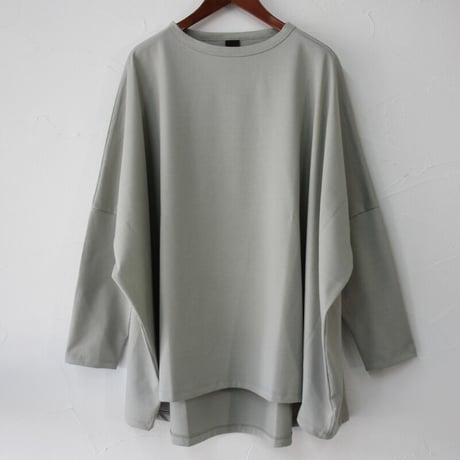 **2022s/s分到着** TRAVAIL MANUEL トラバイユマニュアル　ミディ天竺ワイドプルオーバー　#WHITE、SAGE、BLACK