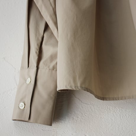 amne アンヌ　PIMA skipper Blouse　スーピマコットンスキッパーブラウス　#ホワイト、ベージュ、ネイビー