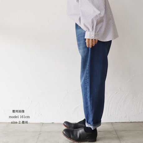 **またまたまた再入荷** sasanqua by trees Loose Tapered Denim ルーズテーパードデニム　#3year Wash【送料無料】