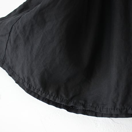 homspun ホームスパン　リネンバイオノースリーブワンピース　#ブラック　【送料無料】
