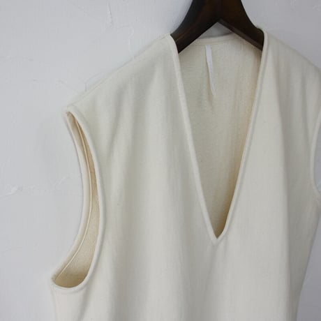 ARTE POVERA アルテポーヴェラ　ハードインレイVネックチュニック　#生成り、黒