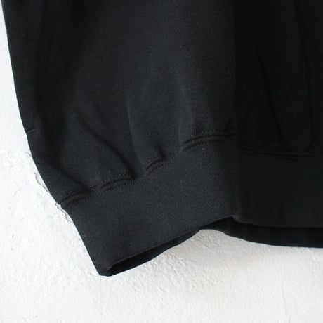 amne アンヌ　MINI TERRY half sleeve crew ミニテリー半袖クルーネック　#ブラック