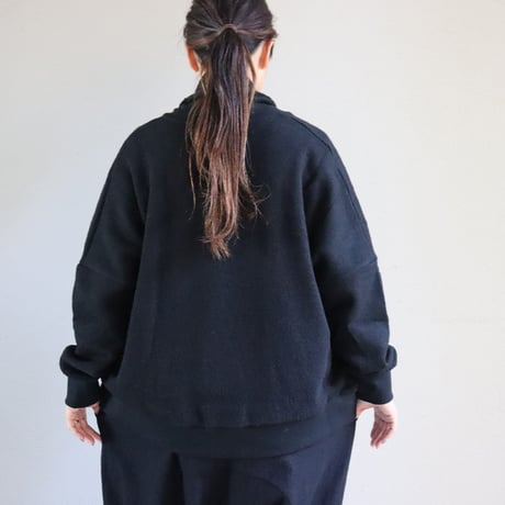 MAGALI マガリ　コットンウールニット・ショールカーディガン　#ブラック、杢グレー、杢ベージュ