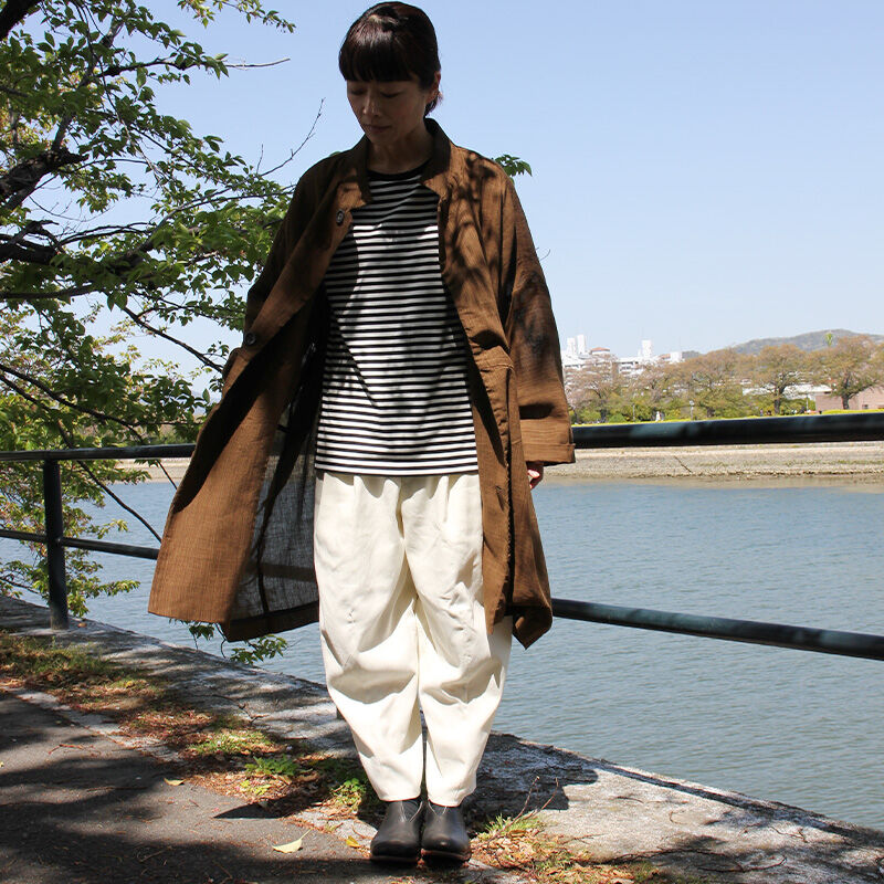 FUNSET OF ART ファンセットオブアート 泥渋シャンブレーTAISHOコート