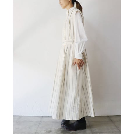 ASEEDONCLOUD アシードンクラウド　Zephyros stripe Hiraeth work coat  #off white 【送料無料】