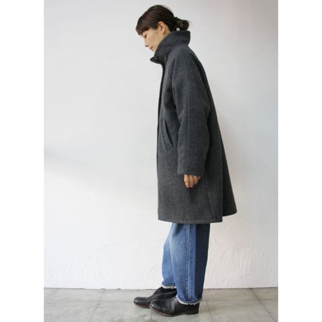 CAERULA カエルラ  woolring frare coat ウールリングフレアーコート　#チャコールグレー