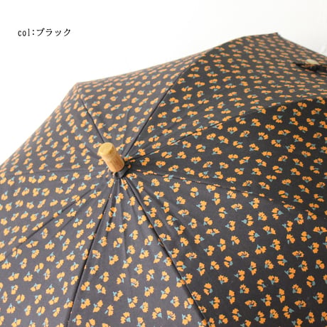 **再入荷** homspun ホームスパン　ダンプ小花プリント晴雨兼用長傘　#スミクロ、ブルー、ブラック
