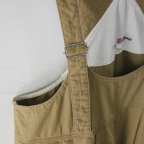 Brocante ブロカント　綿麻バックサテンバロンサロペット Ballon salopette #ベージュ、オリーブ、ブラック