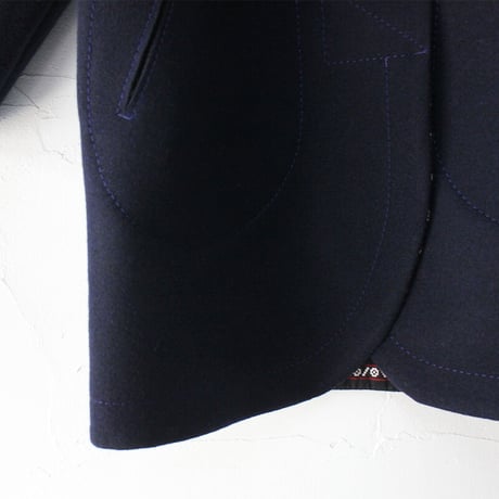 homspun ホームスパン　ウールメルトンコート　#ネイビー　【送料無料】