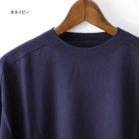 **またまたまた再入荷**  LinenYa リネンヤ as it is.　コットンクルーネック7分袖ニット　【送料無料】