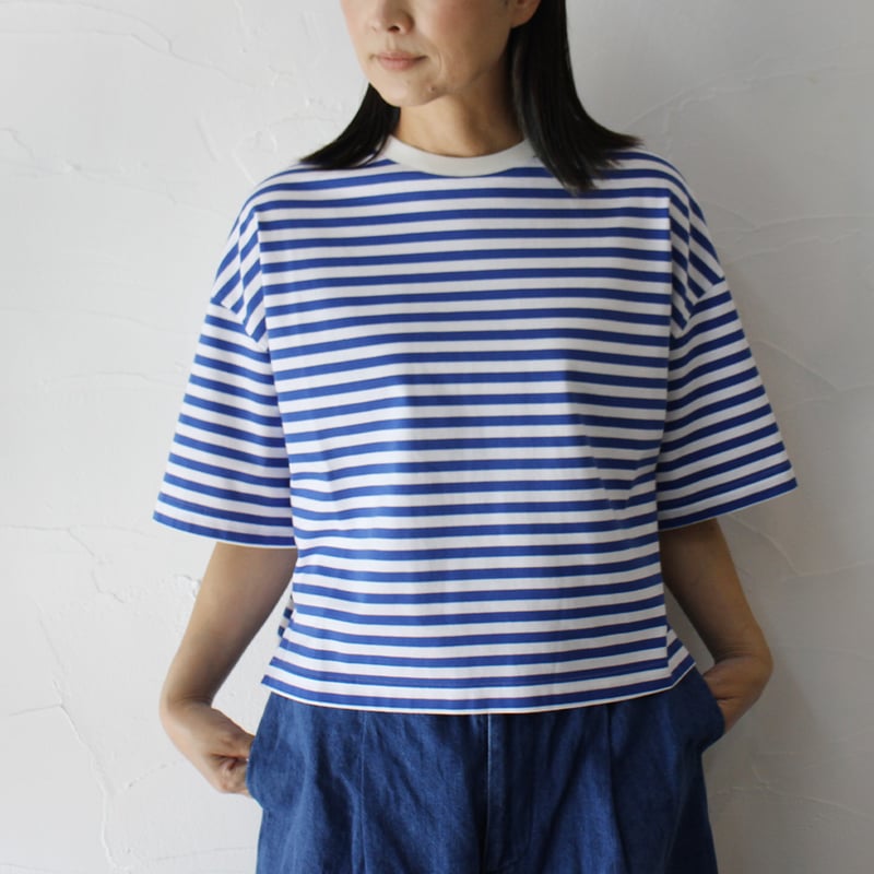 atelier naruse アトリエナルセ コットンボーダーカットソー（半袖