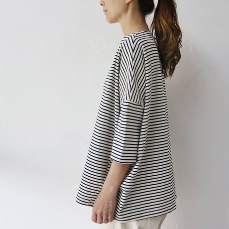 **またまた再入荷**　Linenya リネンヤ　デラヴェボーダー７分袖Tシャツ　【送料無料】