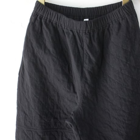 **再入荷** homspun ホームスパン　30/1天竺キルティングパンツ　#ブラック　【送料無料】
