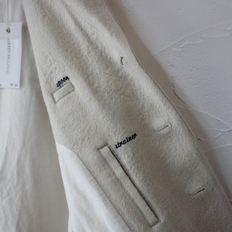 ASEEDONCLOUD アシードンクラウド　Foggy wool Sankayo jacket #off white 【送料無料】