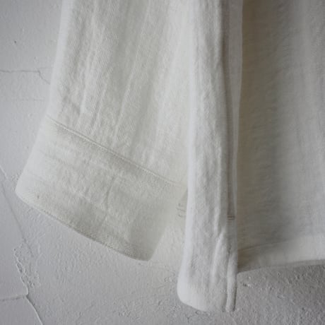 atelier naruse アトリエナルセ　linen tweed band-collar shirt　リネンツイードバンドカラーシャツ