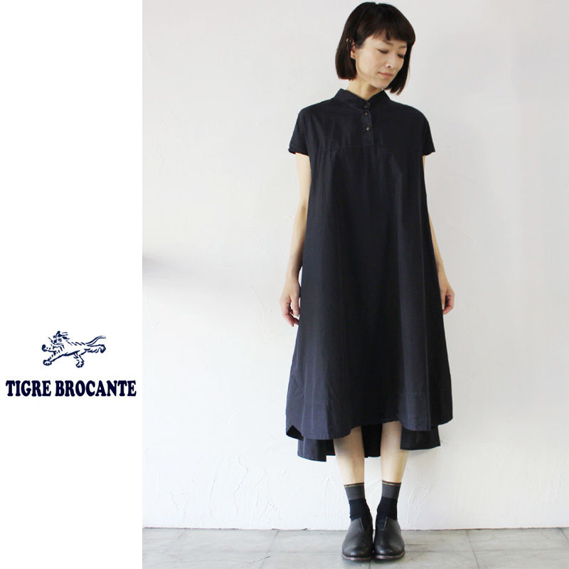 ティグルブロカンテ　黒 ノースリーブ ワンピース TIGRE BROCANTE ブラック黒ノースリーブワンピースティグルブロ