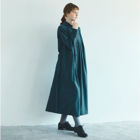 MAGALI マガリ　天日干しコットンタックワンピース　#モス、マスタード、グレープ