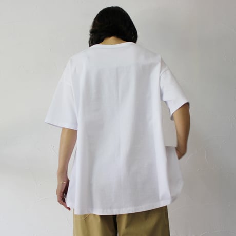 **再入荷** TRAVAIL MANUEL トラバイユマニュアル　ミディ天竺バックフレアTシャツ