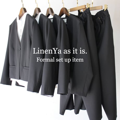 LinenYa リネンヤ　フォーマルジャケット　#ブラック