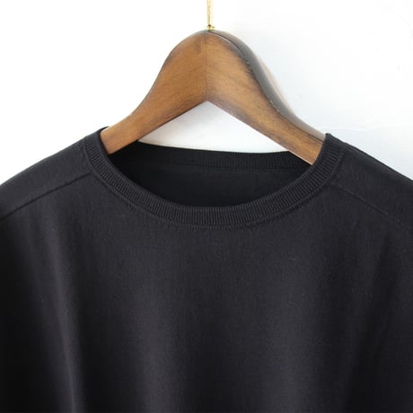 **再入荷** Linenya リネンヤ　as it is.  コットンバルーンスリーブニット　#ブラック