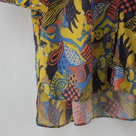 Tigre Brocante ティグルブロカンテ　ラジャスターンバックタックロングシャツ　＃イエロー　【送料無料】