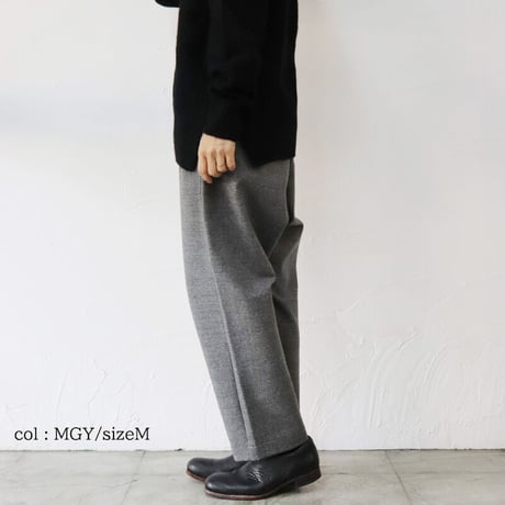 **サイズ欠け分再入荷**TRAVAIL MANUEL トラバイユマニュアル　杢グレンチェックポーラパンツ　#MGY,CGY,NVY