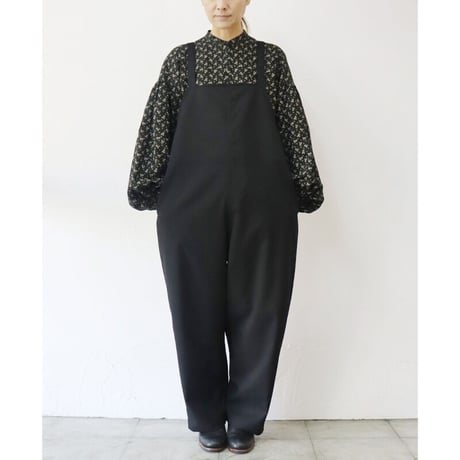 **再入荷** TRAVAIL MANUEL トラバイユマニュアル　T/Cツイルサロペット　#チャコール、ブラック