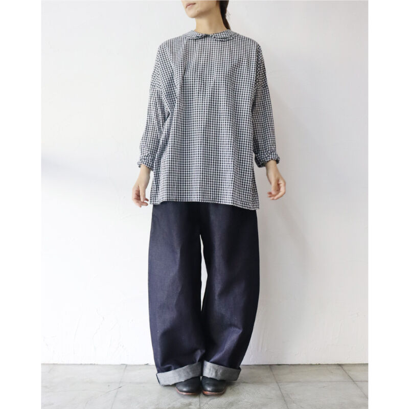 美品★ASEEDONCLOUD★Handwerker ワイドトラウザーズ 再入荷**ASEEDONCLOUD HandWerker 綿麻デニムHWワイドトラウザー
