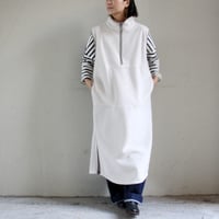 **MORE SALE** KHA:KI カーキ SIDE ZIP FLEECE DRESS フリースジャンパースカート #エクリュ、ブラウン