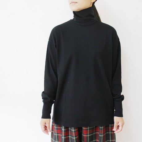 homspun ホームスパン　40/2天竺タートルプルオーバー　#ピンク、ブラック