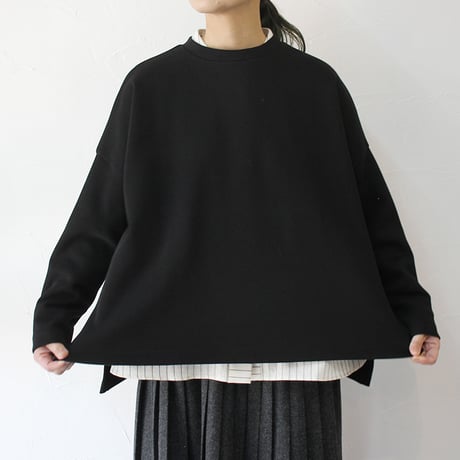 TRAVAIL MANUEL トラバイユマニュアル コットンリブニットスリットプルオーバー