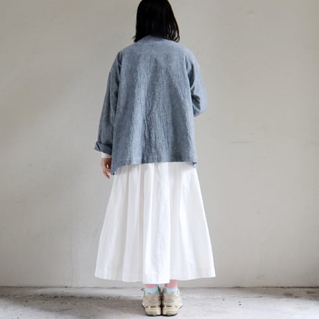 atelier naruse アトリエナルセ　コットンヘンプインディゴチャイナブラウス　cotton hemp indigo Chinese blouse