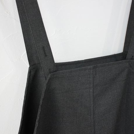 **再入荷** TRAVAIL MANUEL トラバイユマニュアル　T/Cツイルサロペット　#チャコール、ブラック