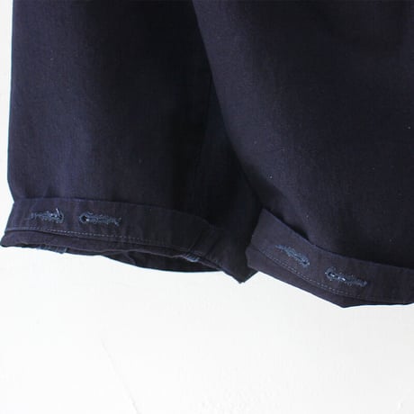 **今季も再入荷** homspun ホームスパン　10ozデニムギャザーパンツ　#ホワイト、ブリーチブルー、ブルー