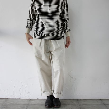 amne アンヌ　LINEN KERSEY belted bonito #Sand , Terracotta 【送料無料】