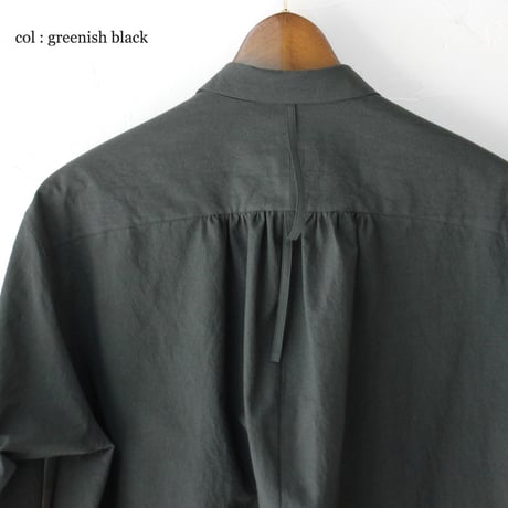 SUSURI ススリ　ボタニストシャツ　#ecru , greenish black 【送料無料】