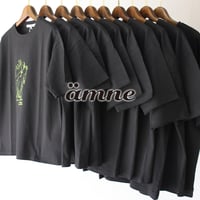 **別注色再入荷**amne アンヌ　”ELK” エルク柄半袖Tシャツ　#ブラック（自店別注色）、オリーブ、ホワイト