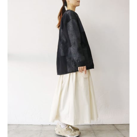 FUNSET OF ART ファンセットオブアート　ブラックパッチワークライナーブルゾン　#ブラック　【送料無料】