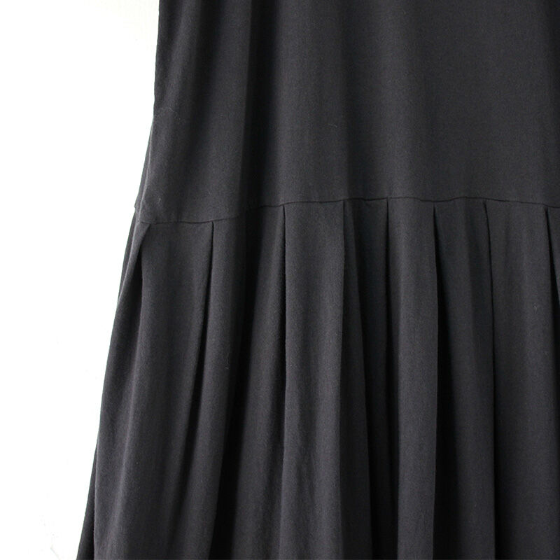 再入荷** homspun ホームスパン 30/1天竺ハイネック半袖ワンピース