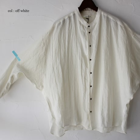 SUSURI ススリ　ハルシャツ　＃off white , black　【送料無料】