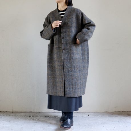 atelier naruse アトリエナルセ　ハリスツィードウールコクーンコート Harris Tweed wool cocoon coat